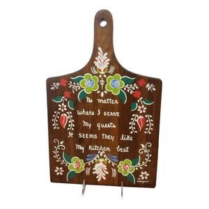 Vintage Wood Cutting Board Wall Hanging Kitchen Decor Country Farmhouse